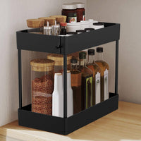 2 Tier Multi-Purpose Under Sink Organizer Shelf Storage Rack for Bathroom and Kitchen Kings Warehouse 