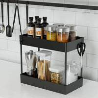 2 Tier Multi-Purpose Under Sink Organizer Shelf Storage Rack for Bathroom and Kitchen Kings Warehouse 