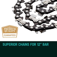 2 x 12 Baumr-AG Chainsaw Chain 12in Bar Spare Part Replacement Suits Pole Saws Kings Warehouse 