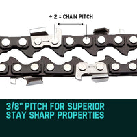 2 X 18 Baumr-AG Chainsaw Chain 18in Bar Replacement Suits SX45 45CC Saws Tools Kings Warehouse 