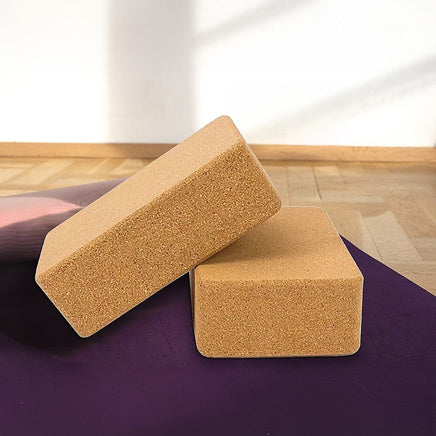 2 x Cork Yoga Block Organic Yoga Prop Accessory Exercise Brick Sports & Fitness Kings Warehouse 