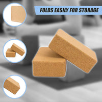 2 x Cork Yoga Block Organic Yoga Prop Accessory Exercise Brick Sports & Fitness Kings Warehouse 