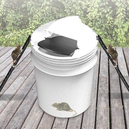 2 x Flip N Slide Bucket Lid Mouse Rat Trap Automatic Reusable Pet Care Kings Warehouse 