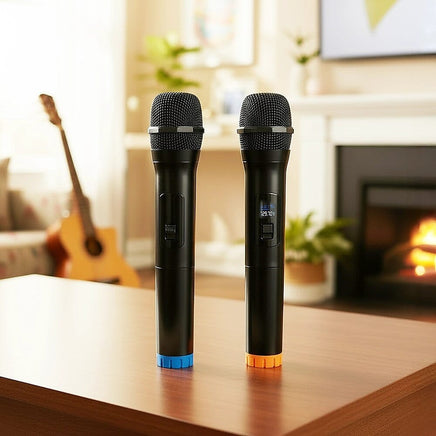 2 x Wireless Microphone Handheld Cordless Professional Mic Karaoke Receiver Audio & Video Kings Warehouse 