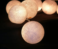 20 White 5cm Ball battery string LED - wedding party home event decoration Kings Warehouse 