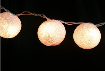 20 White 5cm Ball battery string LED - wedding party home event decoration Kings Warehouse 