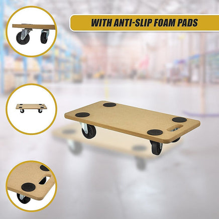 200kg Heavy Duty Hand Dolly Furniture Wooden Trolley Cart Moving Platform Mover Tools Kings Warehouse 