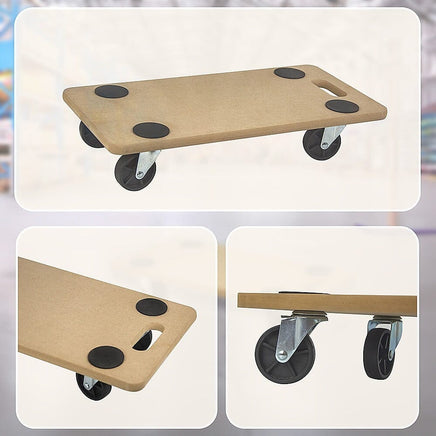 200kg Heavy Duty Hand Dolly Furniture Wooden Trolley Cart Moving Platform Mover Tools Kings Warehouse 