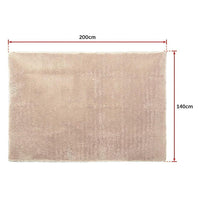 200x140cm Floor Rugs Large Shaggy Rug Area Carpet Bedroom Living Room Mat - Beige Kings Warehouse 