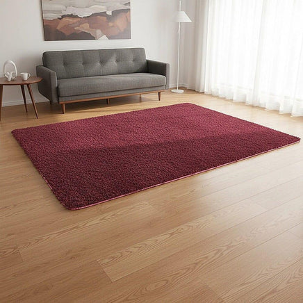 200x140cm Floor Rugs Large Shaggy Rug Area Carpet Bedroom Living Room Mat - Burgundy Home & Garden Kings Warehouse 