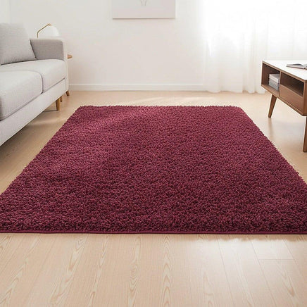 200x140cm Floor Rugs Large Shaggy Rug Area Carpet Bedroom Living Room Mat - Burgundy Home & Garden Kings Warehouse 