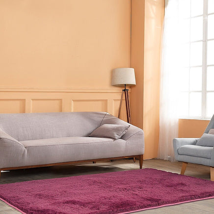 200x140cm Floor Rugs Large Shaggy Rug Area Carpet Bedroom Living Room Mat - Burgundy Kings Warehouse 