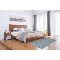 200x140cm Floor Rugs Large Shaggy Rug Area Carpet Bedroom Living Room Mat - Grey Home & Garden Kings Warehouse 