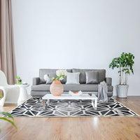 200x300cm Large Floor Black & White Geometric Rug – Modern Area Carpet for Bedroom, Living Room, Lounge or Home Décor Mat Home & Garden Kings Warehouse 