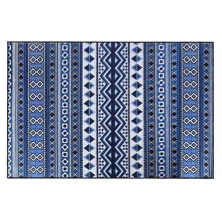 200x300cm Large Floor Blue Ethnic Rug – Modern Area Carpet for Bedroom & Lounge Home & Garden Kings Warehouse 