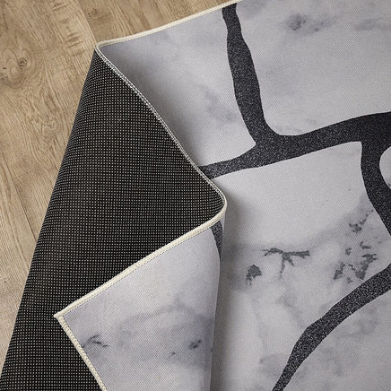 200x300cm Large Floor Gray Marble Rug – Modern Area Carpet for Bedroom & Lounge Home & Garden Kings Warehouse 