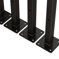 20cm Floating Shelf Brackets Industrial Metal Shelving Supports 4-Pack - Black Furniture Kings Warehouse 