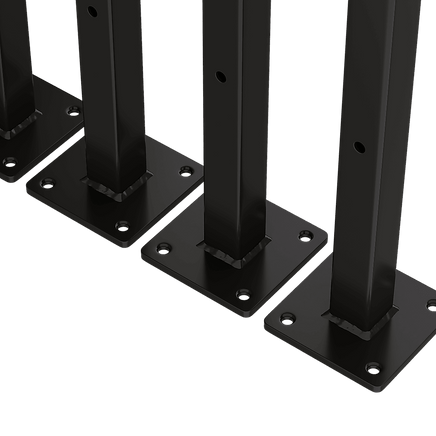 20cm Floating Shelf Brackets Industrial Metal Shelving Supports 4-Pack - Black Furniture Kings Warehouse 