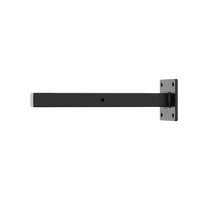 20cm Floating Shelf Brackets Industrial Metal Shelving Supports 4-Pack - Black Furniture Kings Warehouse 