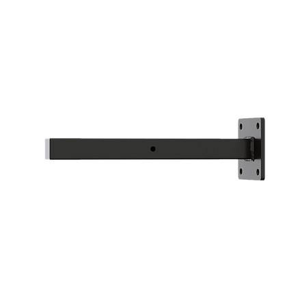 20cm Floating Shelf Brackets Industrial Metal Shelving Supports 4-Pack - Black Furniture Kings Warehouse 