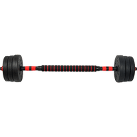 20kg Adjustable Rubber Dumbbell Set Barbell Home GYM Exercise Weights Sports & Fitness Kings Warehouse 