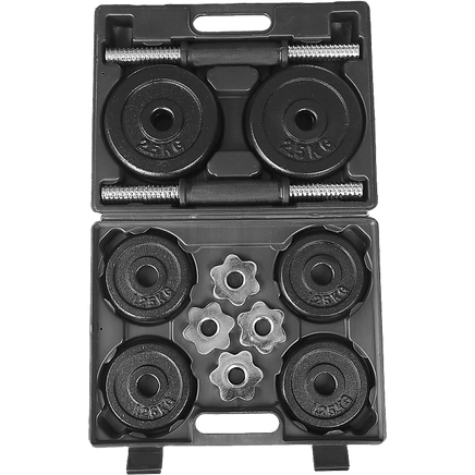 20kg Black Dumbbell Set with Carrying Case Sports & Fitness Kings Warehouse 