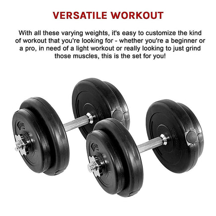 20KG Dumbbell Adjustable Weight Set Sports & Fitness Kings Warehouse 
