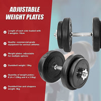 20KG Dumbbell Adjustable Weight Set Sports & Fitness Kings Warehouse 