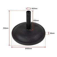 20kg Patio Sun Umbrella Base Durable Parasol Garden Stand Cement Round Home & Garden Kings Warehouse 