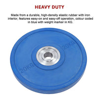 20KG PRO Olympic Rubber Bumper Weight Plate Sports & Fitness Kings Warehouse 