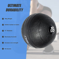 20kg Slam Ball No Bounce Crossfit Fitness MMA Boxing BootCamp Sports & Fitness Kings Warehouse 