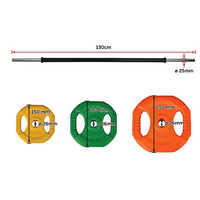 20kg Standard Rubber Coated Barbell Weight Bar for Home Gym Sports & Fitness Kings Warehouse 