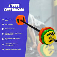 20kg Standard Rubber Coated Barbell Weight Bar for Home Gym Sports & Fitness Kings Warehouse 