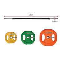 20kg Standard Rubber Coloured Barbell Sports & Fitness Kings Warehouse 