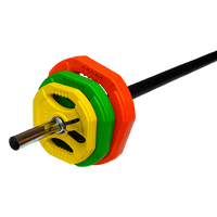 20kg Standard Rubber Coloured Barbell Sports & Fitness Kings Warehouse 