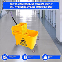 20L Deluxe Mop Wringer Bucket Side Press Janitor Commercial Cleaning Home & Garden Kings Warehouse 