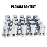 20PCS ABS Wheel Nut Covers Safety Arrow Chrome Caps For Trucks Trailers Bus AU Auto Accessories Kings Warehouse 