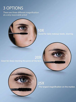 20X Magnifying Mirror and Eyebrow Tweezers Kit for Travel Kings Warehouse 