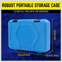 21Pc 12-Point Socket Set 1/2-inch Drive Grip Sleeve Storage Case Metric 8mm-36mm Tools Kings Warehouse 