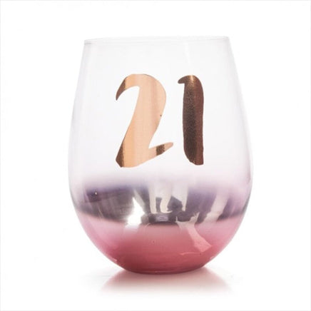 21st Birthday Blush Stemless Kings Warehouse 
