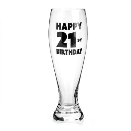 21st Birthday Pilsner Glass Kings Warehouse 