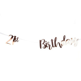 21st Birthday Rose Gold Bunting Kings Warehouse 