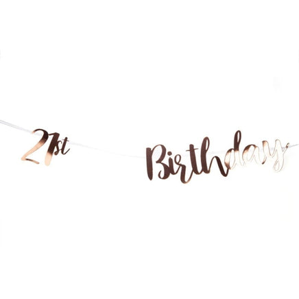 21st Birthday Rose Gold Bunting Kings Warehouse 