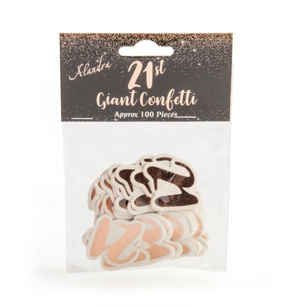 21st Rose Gold Giant Confetti (100 pcs) Kings Warehouse 