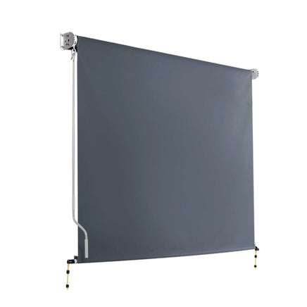 2.1X2.5M Outdoor Blinds Awning Roll Down Canopy Retractable Outdoor Blinds Window Shade Grey Home & Garden Kings Warehouse 