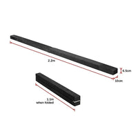 2.2m Gymnastics Folding Balance Beam Black Synthetic Suede Sports & Fitness Kings Warehouse 