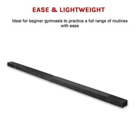 2.2m Gymnastics Folding Balance Beam Black Synthetic Suede Sports & Fitness Kings Warehouse 