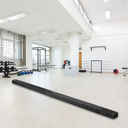 2.2m Gymnastics Folding Balance Beam Black Synthetic Suede Sports & Fitness Kings Warehouse 