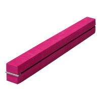 2.2m Gymnastics Folding Balance Beam Pink Synthetic Suede Sports & Fitness Kings Warehouse 