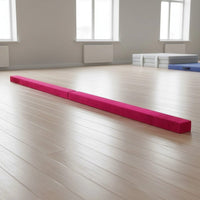2.2m Gymnastics Folding Balance Beam Pink Synthetic Suede Sports & Fitness Kings Warehouse 